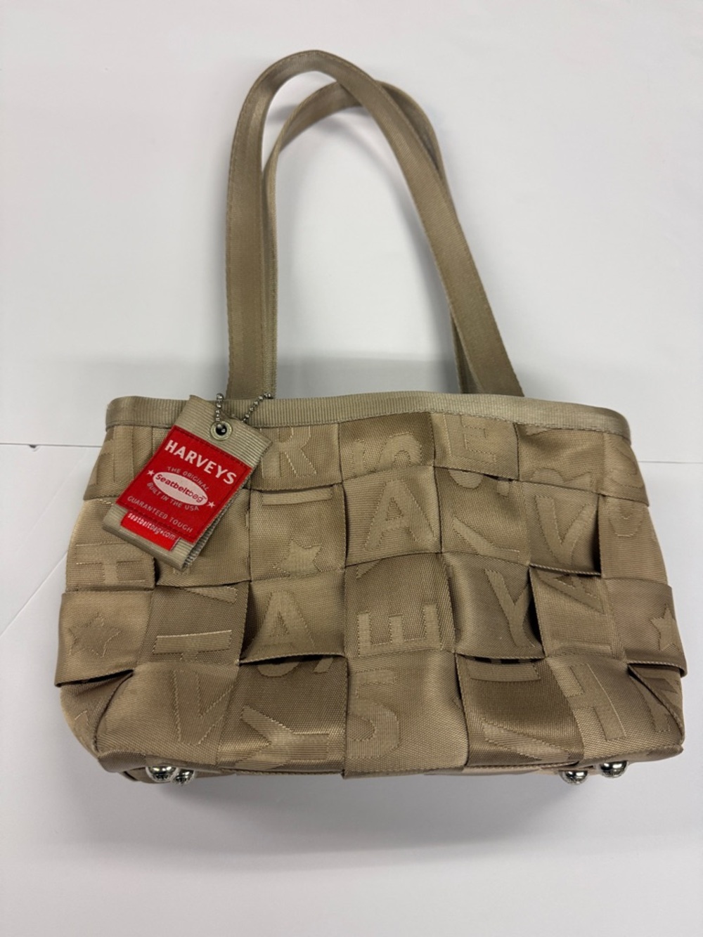 Harveys Tan Woven Logo Tote